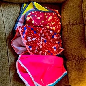 Bundle girls size M running shorts. Nike & Under Armour